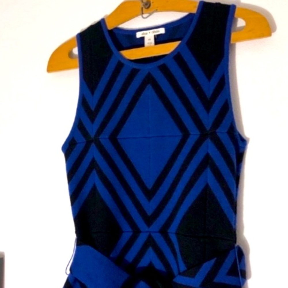 Alice & Olivia Belted Wool Mini Dress - Picture 2 of 5